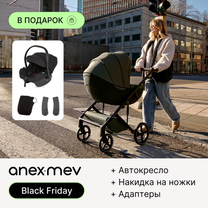 Модульная коляска 3 в 1 Anex Mev